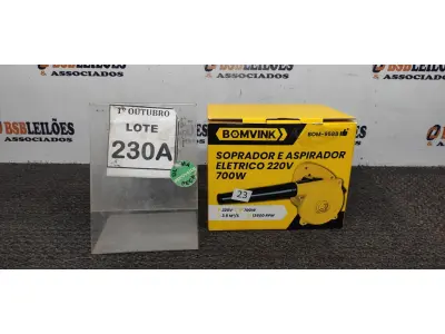 LOTE 230 - 01 SOPRADOR E ASPIRADOR ELÉTRICO 220V 700W 13600RPM (PRODUTO NOVO) (NO ESTADO) ATENÇÃO! FAZER A VISITAÇÃO ANTES DE ARREMATAR, NÃO SABEMOS SE FUNCIONA, LEILÃO NÃO TEM GARANTIA E NEM DEVOLUÇÃO, SUJEITO A POSSÍVEIS AVARIAS VISÍVEIS/OCULTAS E/OU AUSÊNCIA DE COMPONENTES.