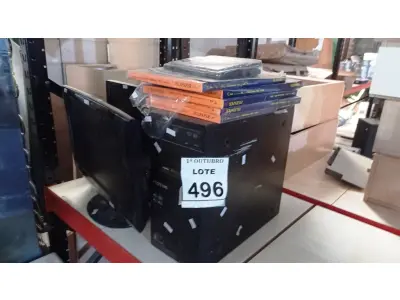 LOTE 496 - 03 MONITORES MARCAS E MODELOS DIVERSOS, 01 CPU MARCA POSITIVO, 05 CAIXAS DE FILME DE POLIESTIRENO E 01 CALCULADORA. (NO ESTADO) ATENÇÃO! FAZER A VISITAÇÃO ANTES DE ARREMATAR, NÃO SABEMOS SE FUNCIONA, LEILÃO NÃO TEM GARANTIA E NEM DEVOLUÇÃO, SUJEITO A POSSÍVEIS AVARIAS VISÍVEIS/OCULTAS E/OU AUSÊNCIA DE COMPONENTES.