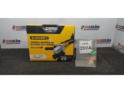LOTE 200 - 01 ESMERILHADEIRA PORTÁTIL COM DUAS BATERIAS   MALETA E ACESSÓRIOS (PRODUTO NOVO) (NO ESTADO) ATENÇÃO! FAZER A VISITAÇÃO ANTES DE ARREMATAR, NÃO SABEMOS SE FUNCIONA, LEILÃO NÃO TEM GARANTIA E NEM DEVOLUÇÃO, SUJEITO A POSSÍVEIS AVARIAS VISÍVEIS/OCULTAS E/OU AUSÊNCIA DE COMPONENTES.
