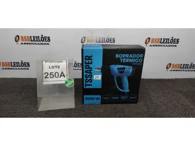 LOTE 250 - 01 SOPRADOR TÉRMICO 220V 2000W DUAS VELOCIDADES (NOVO) (NO ESTADO) ATENÇÃO! FAZER A VISITAÇÃO ANTES DE ARREMATAR, NÃO SABEMOS SE FUNCIONA, LEILÃO NÃO TEM GARANTIA E NEM DEVOLUÇÃO, SUJEITO A POSSÍVEIS AVARIAS VISÍVEIS/OCULTAS E/OU AUSÊNCIA DE COMPONENTES.