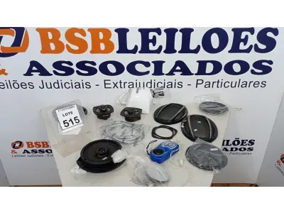 LOTE 515 - 04 ALTO FALANTES DE CARRO, 04 TELAS DE ALTO FALANTE, 01 CHUVEIRO, 01 MANGUEIRA DUCHA HIGIÊNICA E 01 RÁDIO PORTÁTIL. (NO ESTADO) ATENÇÃO! FAZER A VISITAÇÃO ANTES DE ARREMATAR, NÃO SABEMOS SE FUNCIONA, LEILÃO NÃO TEM GARANTIA E NEM DEVOLUÇÃO, SUJEITO A POSSÍVEIS AVARIAS VISÍVEIS/OCULTAS E/OU AUSÊNCIA DE COMPONENTES.