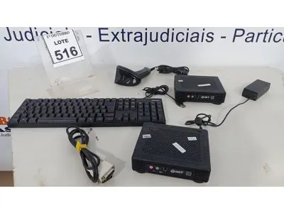 LOTE 516 - 02 MINIS PC MARCA INIT, 901 LEITORA DE CÓDIGOS DE BARRA E 01 TECLADO DE PC MARCA POSITIVO. (NO ESTADO) ATENÇÃO! FAZER A VISITAÇÃO ANTES DE ARREMATAR, NÃO SABEMOS SE FUNCIONA, LEILÃO NÃO TEM GARANTIA E NEM DEVOLUÇÃO, SUJEITO A POSSÍVEIS AVARIAS VISÍVEIS/OCULTAS E/OU AUSÊNCIA DE COMPONENTES.