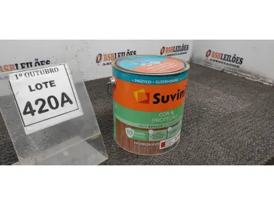 LOTE 420 - 01 LATA DE TINTA ESMALTE 3,6L NA COR BRILHANTE  VERMELHO MARCA SUVINIL. (NO ESTADO, NÃO SABEMOS SE FUNCIONA. LEILÃO NÃO TEM GARANTIA E NEM DEVOLUÇÃO, SUJEITO A POSSÍVEIS AVARIAS VISÍVEIS/OCULTAS E/OU AUSÊNCIA DE COMPONENTES)