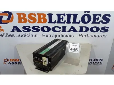 LOTE 446 - 01 INVERSOR DE ENERGIA DE DC PARA AC G48-3000-220. (NO ESTADO) ATENÇÃO! FAZER A VISITAÇÃO ANTES DE ARREMATAR, NÃO SABEMOS SE FUNCIONA, LEILÃO NÃO TEM GARANTIA E NEM DEVOLUÇÃO, SUJEITO A POSSÍVEIS AVARIAS VISÍVEIS/OCULTAS E/OU AUSÊNCIA DE COMPONENTES.