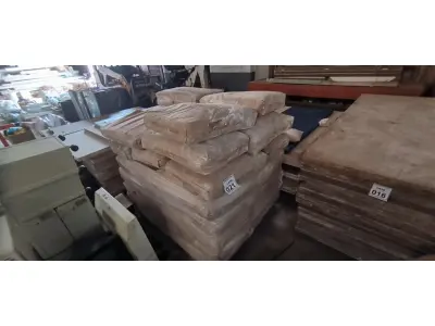 LOTE 021 - 01 PALETE COM SACOS DE 40KG DE GESSO. (NO ESTADO) ATENÇÃO! FAZER A VISITAÇÃO ANTES DE ARREMATAR, NÃO SABEMOS SE FUNCIONA, LEILÃO NÃO TEM GARANTIA E NEM DEVOLUÇÃO, SUJEITO A POSSÍVEIS AVARIAS VISÍVEIS/OCULTAS E/OU AUSÊNCIA DE COMPONENTES.