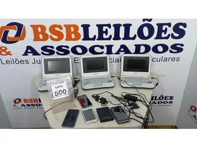 LOTE 500 - 03 NETBOOKS MARCA POSITIVO 04 SMARTPHONES MARCA SAMSUNG MODELOS DIVERSOS E 01 BATERIA EXTERNA. (NO ESTADO) ATENÇÃO! FAZER A VISITAÇÃO ANTES DE ARREMATAR, NÃO SABEMOS SE FUNCIONA, LEILÃO NÃO TEM GARANTIA E NEM DEVOLUÇÃO, SUJEITO A POSSÍVEIS AVARIAS VISÍVEIS/OCULTAS E/OU AUSÊNCIA DE COMPONENTES.