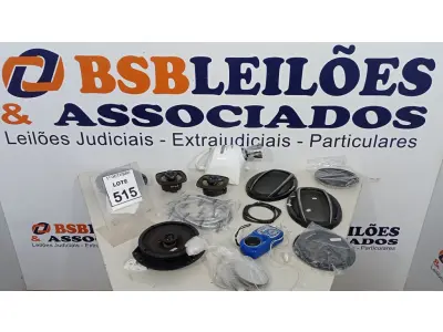 LOTE 515 - 04 ALTO FALANTES DE CARRO, 04 TELAS DE ALTO FALANTE, 01 CHUVEIRO, 01 MANGUEIRA DUCHA HIGIÊNICA E 01 RÁDIO PORTÁTIL. (NO ESTADO) ATENÇÃO! FAZER A VISITAÇÃO ANTES DE ARREMATAR, NÃO SABEMOS SE FUNCIONA, LEILÃO NÃO TEM GARANTIA E NEM DEVOLUÇÃO, SUJEITO A POSSÍVEIS AVARIAS VISÍVEIS/OCULTAS E/OU AUSÊNCIA DE COMPONENTES.