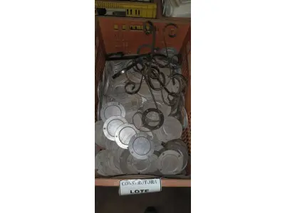 LOTE 263 - 01 LOTE COM TAMPAS REDONDAS PARA CAIXA DE PASSAGEM. (CAIXA ORGANIZADORA NAO INCLUSA) (NO ESTADO) ATENÇÃO! FAZER A VISITAÇÃO ANTES DE ARREMATAR, NÃO SABEMOS SE FUNCIONA, LEILÃO NÃO TEM GARANTIA E NEM DEVOLUÇÃO, SUJEITO A POSSÍVEIS AVARIAS VISÍVEIS/OCULTAS E/OU AUSÊNCIA DE COMPONENTES.