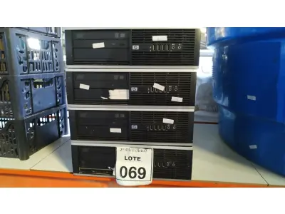 LOTE 069 - 04 CPUS MARCA HP. (NO ESTADO) ATENÇÃO! FAZER A VISITAÇÃO ANTES DE ARREMATAR, NÃO SABEMOS SE FUNCIONA, LEILÃO NÃO TEM GARANTIA E NEM DEVOLUÇÃO, SUJEITO A POSSÍVEIS AVARIAS VISÍVEIS/OCULTAS E/OU AUSÊNCIA DE COMPONENTES.
