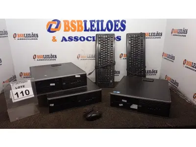 LOTE 110 - 03 CPUS MARCA HP, 01 MOUSE E 02 TECLADOS PARA PC. (NO ESTADO) ATENÇÃO! FAZER A VISITAÇÃO ANTES DE ARREMATAR, NÃO SABEMOS SE FUNCIONA, LEILÃO NÃO TEM GARANTIA E NEM DEVOLUÇÃO, SUJEITO A POSSÍVEIS AVARIAS VISÍVEIS/OCULTAS E/OU AUSÊNCIA DE COMPONENTES.