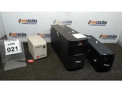 LOTE 021 - 02 NOBREAKS MARCAS LACERDA E 01 ESTABILIZADOR. (NO ESTADO) ATENÇÃO! FAZER A VISITAÇÃO ANTES DE ARREMATAR, NÃO SABEMOS SE FUNCIONA, LEILÃO NÃO TEM GARANTIA E NEM DEVOLUÇÃO, SUJEITO A POSSÍVEIS AVARIAS VISÍVEIS/OCULTAS E/OU AUSÊNCIA DE COMPONENTES.