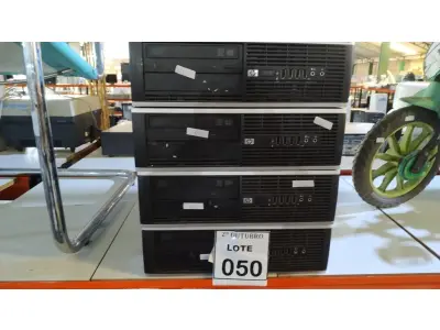 LOTE 050 - 04 CPUS MARCA HP. (NO ESTADO) ATENÇÃO! FAZER A VISITAÇÃO ANTES DE ARREMATAR, NÃO SABEMOS SE FUNCIONA, LEILÃO NÃO TEM GARANTIA E NEM DEVOLUÇÃO, SUJEITO A POSSÍVEIS AVARIAS VISÍVEIS/OCULTAS E/OU AUSÊNCIA DE COMPONENTES.
