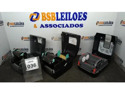 LOTE 036 - 02 IMPRESSORAS DE ETIQUETAS MARCA GODEX 01 IMPRESSORA DE ETIQUETA MARCA HONEYWELL. (NO ESTADO) ATENÇÃO! FAZER A VISITAÇÃO ANTES DE ARREMATAR, NÃO SABEMOS SE FUNCIONA, LEILÃO NÃO TEM GARANTIA E NEM DEVOLUÇÃO, SUJEITO A POSSÍVEIS AVARIAS VISÍVEIS/OCULTAS E/OU AUSÊNCIA DE COMPONENTES.