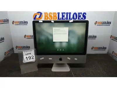 LOTE 192 - 01 IMAC APPLE. (NO ESTADO) ATENÇÃO! FAZER A VISITAÇÃO ANTES DE ARREMATAR, NÃO SABEMOS SE FUNCIONA, LEILÃO NÃO TEM GARANTIA E NEM DEVOLUÇÃO, SUJEITO A POSSÍVEIS AVARIAS VISÍVEIS/OCULTAS E/OU AUSÊNCIA DE COMPONENTES.