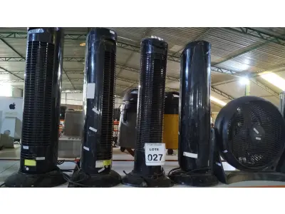 LOTE 027 - 04 VENTILADORES TIPO TORRE MARCA VENTISOL E 01 VENTILADOR MARCA BRITÂNIA. (NO ESTADO) ATENÇÃO! FAZER A VISITAÇÃO ANTES DE ARREMATAR, NÃO SABEMOS SE FUNCIONA, LEILÃO NÃO TEM GARANTIA E NEM DEVOLUÇÃO, SUJEITO A POSSÍVEIS AVARIAS VISÍVEIS/OCULTAS E/OU AUSÊNCIA DE COMPONENTES.