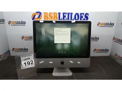LOTE 192 - 01 IMAC APPLE. (NO ESTADO) ATENÇÃO! FAZER A VISITAÇÃO ANTES DE ARREMATAR, NÃO SABEMOS SE FUNCIONA, LEILÃO NÃO TEM GARANTIA E NEM DEVOLUÇÃO, SUJEITO A POSSÍVEIS AVARIAS VISÍVEIS/OCULTAS E/OU AUSÊNCIA DE COMPONENTES.