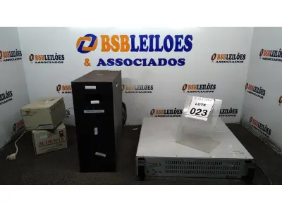 LOTE 023 - 01 ESTABILIZADOR DE TENSÃO MARCA MICROSOL, 01 TRANSFORMADOR PARA IMPRESSORAS LASER, 01 TRANSFORMADOR BIVOLT MARCA AUDIOFIX E 01 NOBREAK. (NO ESTADO) ATENÇÃO! FAZER A VISITAÇÃO ANTES DE ARREMATAR, NÃO SABEMOS SE FUNCIONA, LEILÃO NÃO TEM GARANTIA E NEM DEVOLUÇÃO, SUJEITO A POSSÍVEIS AVARIAS VISÍVEIS/OCULTAS E/OU AUSÊNCIA DE COMPONENTES.