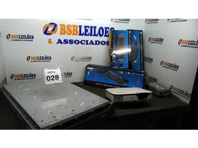 LOTE 028 - 01 SERVIDOR DE RACK MARCA DELL, 03 TECLADOS DE PC COM MOUSE SEM FIO MARCA HP, 01 IMPRESSORA TÉRMICA MARCA ZEBRA E 01 PROJETOR MARCA EPSON. (NO ESTADO) ATENÇÃO! FAZER A VISITAÇÃO ANTES DE ARREMATAR, NÃO SABEMOS SE FUNCIONA, LEILÃO NÃO TEM GARANTIA E NEM DEVOLUÇÃO, SUJEITO A POSSÍVEIS AVARIAS VISÍVEIS/OCULTAS E/OU AUSÊNCIA DE COMPONENTES.