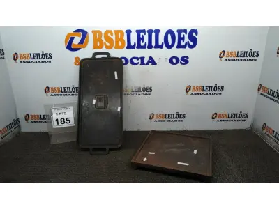 LOTE 185 - 02 CHAPAS DE FERRO FUNDIDO PARA COZINHA. (NO ESTADO) ATENÇÃO! FAZER A VISITAÇÃO ANTES DE ARREMATAR, NÃO SABEMOS SE FUNCIONA, LEILÃO NÃO TEM GARANTIA E NEM DEVOLUÇÃO, SUJEITO A POSSÍVEIS AVARIAS VISÍVEIS/OCULTAS E/OU AUSÊNCIA DE COMPONENTES.