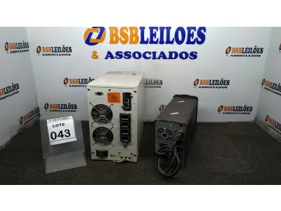 LOTE 043 - 02 NOBREAKS MARCAS SMS E MICROSOL. (NO ESTADO) ATENÇÃO! FAZER A VISITAÇÃO ANTES DE ARREMATAR, NÃO SABEMOS SE FUNCIONA, LEILÃO NÃO TEM GARANTIA E NEM DEVOLUÇÃO, SUJEITO A POSSÍVEIS AVARIAS VISÍVEIS/OCULTAS E/OU AUSÊNCIA DE COMPONENTES.