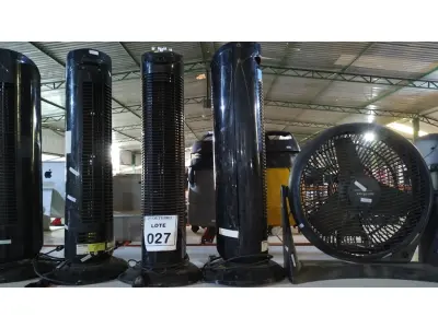 LOTE 027 - 04 VENTILADORES TIPO TORRE MARCA VENTISOL E 01 VENTILADOR MARCA BRITÂNIA. (NO ESTADO) ATENÇÃO! FAZER A VISITAÇÃO ANTES DE ARREMATAR, NÃO SABEMOS SE FUNCIONA, LEILÃO NÃO TEM GARANTIA E NEM DEVOLUÇÃO, SUJEITO A POSSÍVEIS AVARIAS VISÍVEIS/OCULTAS E/OU AUSÊNCIA DE COMPONENTES.