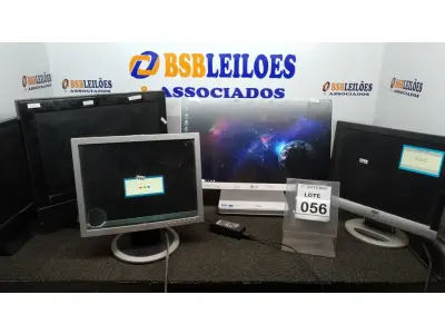 LOTE 056 - 01 ALL IN ONE CORE I5, 01 MINI CPU MARCA INIT E 04 MONITORES DE MARCAS E MODELOS DIVERSOS. (NO ESTADO) ATENÇÃO! FAZER A VISITAÇÃO ANTES DE ARREMATAR, NÃO SABEMOS SE FUNCIONA, LEILÃO NÃO TEM GARANTIA E NEM DEVOLUÇÃO, SUJEITO A POSSÍVEIS AVARIAS VISÍVEIS/OCULTAS E/OU AUSÊNCIA DE COMPONENTES.