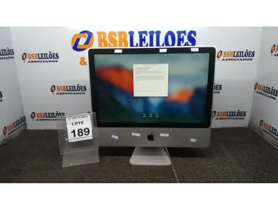 LOTE 189 - 01 IMAC APPLE. (NO ESTADO) ATENÇÃO! FAZER A VISITAÇÃO ANTES DE ARREMATAR, NÃO SABEMOS SE FUNCIONA, LEILÃO NÃO TEM GARANTIA E NEM DEVOLUÇÃO, SUJEITO A POSSÍVEIS AVARIAS VISÍVEIS/OCULTAS E/OU AUSÊNCIA DE COMPONENTES.