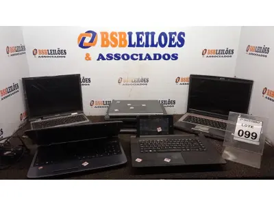 LOTE 099 - 07 NOTEBOOKS PARA RETIRADA DE PEÇAS DE MARCAS E MODELOS DIVERSOS, 01 COOLER DE NOTEBOOK E 01 TECLADO. (NO ESTADO) ATENÇÃO! FAZER A VISITAÇÃO ANTES DE ARREMATAR, NÃO SABEMOS SE FUNCIONA, LEILÃO NÃO TEM GARANTIA E NEM DEVOLUÇÃO, SUJEITO A POSSÍVEIS AVARIAS VISÍVEIS/OCULTAS E/OU AUSÊNCIA DE COMPONENTES.