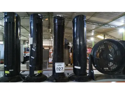 LOTE 027 - 04 VENTILADORES TIPO TORRE MARCA VENTISOL E 01 VENTILADOR MARCA BRITÂNIA. (NO ESTADO) ATENÇÃO! FAZER A VISITAÇÃO ANTES DE ARREMATAR, NÃO SABEMOS SE FUNCIONA, LEILÃO NÃO TEM GARANTIA E NEM DEVOLUÇÃO, SUJEITO A POSSÍVEIS AVARIAS VISÍVEIS/OCULTAS E/OU AUSÊNCIA DE COMPONENTES.
