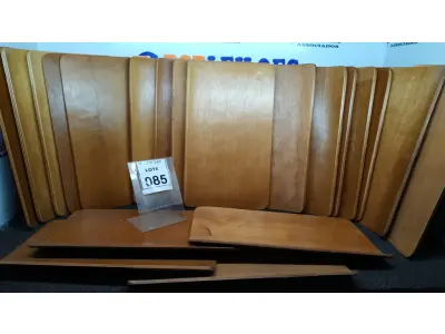 LOTE 085 - 20 PLACAS DE MADEIRA. (NO ESTADO) ATENÇÃO! FAZER A VISITAÇÃO ANTES DE ARREMATAR, NÃO SABEMOS SE FUNCIONA, LEILÃO NÃO TEM GARANTIA E NEM DEVOLUÇÃO, SUJEITO A POSSÍVEIS AVARIAS VISÍVEIS/OCULTAS E/OU AUSÊNCIA DE COMPONENTES.