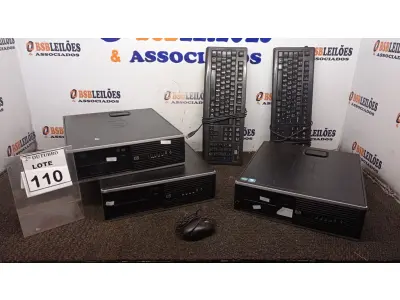 LOTE 110 - 03 CPUS MARCA HP, 01 MOUSE E 02 TECLADOS PARA PC. (NO ESTADO) ATENÇÃO! FAZER A VISITAÇÃO ANTES DE ARREMATAR, NÃO SABEMOS SE FUNCIONA, LEILÃO NÃO TEM GARANTIA E NEM DEVOLUÇÃO, SUJEITO A POSSÍVEIS AVARIAS VISÍVEIS/OCULTAS E/OU AUSÊNCIA DE COMPONENTES.