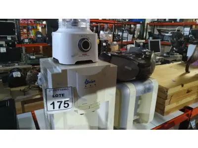 LOTE 175 - 01 LIQUIDIFICADOR MARCA ARNO, 01 MINI SYSTEM MARCA PHILCO E 02 PURIFICADORES DE ÁGUA MARCAS ELECTROLUX E POLAR, 01 CÂMERA DIGITAL, 03 CELULARES DE MARCAS DIVERSAS, VÁRIOS LEITORES DE CÓDIGO DE BARRAS E FILTROS PARA RESPIRADORES DE TANQUES DE ÁGUA. (NO ESTADO) ATENÇÃO! FAZER A VISITAÇÃO ANTES DE ARREMATAR, NÃO SABEMOS SE FUNCIONA, LEILÃO NÃO TEM GARANTIA E NEM DEVOLUÇÃO, SUJEITO A POSSÍVEIS AVARIAS VISÍVEIS/OCULTAS E/OU AUSÊNCIA DE COMPONENTES.