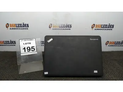 LOTE 195 - 01 NOTEBOOK MARCA LENOVO THINKPAD. (NO ESTADO) ATENÇÃO! FAZER A VISITAÇÃO ANTES DE ARREMATAR, NÃO SABEMOS SE FUNCIONA, LEILÃO NÃO TEM GARANTIA E NEM DEVOLUÇÃO, SUJEITO A POSSÍVEIS AVARIAS VISÍVEIS/OCULTAS E/OU AUSÊNCIA DE COMPONENTES.