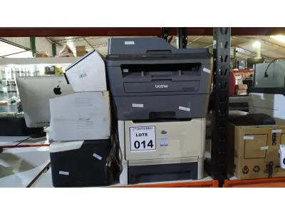 LOTE 014 - 01 IMPRESSORA MULTIFUNCIONAL MARCA BROTHER MODELO DCO-L25400W, 03 IMPRESSORAS DE MARCAS E MODELOS DIVERSOS 01 SCANNER MARCA FUJITSU. (NO ESTADO) ATENÇÃO! FAZER A VISITAÇÃO ANTES DE ARREMATAR, NÃO SABEMOS SE FUNCIONA, LEILÃO NÃO TEM GARANTIA E NEM DEVOLUÇÃO, SUJEITO A POSSÍVEIS AVARIAS VISÍVEIS/OCULTAS E/OU AUSÊNCIA DE COMPONENTES.