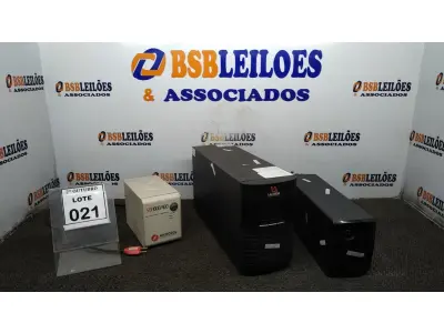 LOTE 021 - 02 NOBREAKS MARCAS LACERDA E 01 ESTABILIZADOR. (NO ESTADO) ATENÇÃO! FAZER A VISITAÇÃO ANTES DE ARREMATAR, NÃO SABEMOS SE FUNCIONA, LEILÃO NÃO TEM GARANTIA E NEM DEVOLUÇÃO, SUJEITO A POSSÍVEIS AVARIAS VISÍVEIS/OCULTAS E/OU AUSÊNCIA DE COMPONENTES.