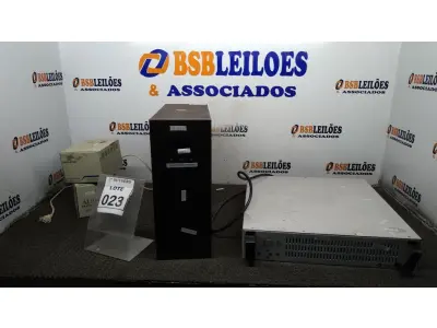 LOTE 023 - 01 ESTABILIZADOR DE TENSÃO MARCA MICROSOL, 01 TRANSFORMADOR PARA IMPRESSORAS LASER, 01 TRANSFORMADOR BIVOLT MARCA AUDIOFIX E 01 NOBREAK. (NO ESTADO) ATENÇÃO! FAZER A VISITAÇÃO ANTES DE ARREMATAR, NÃO SABEMOS SE FUNCIONA, LEILÃO NÃO TEM GARANTIA E NEM DEVOLUÇÃO, SUJEITO A POSSÍVEIS AVARIAS VISÍVEIS/OCULTAS E/OU AUSÊNCIA DE COMPONENTES.