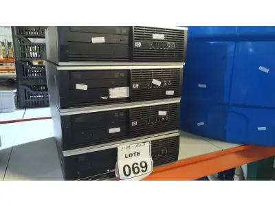 LOTE 069 - 04 CPUS MARCA HP. (NO ESTADO) ATENÇÃO! FAZER A VISITAÇÃO ANTES DE ARREMATAR, NÃO SABEMOS SE FUNCIONA, LEILÃO NÃO TEM GARANTIA E NEM DEVOLUÇÃO, SUJEITO A POSSÍVEIS AVARIAS VISÍVEIS/OCULTAS E/OU AUSÊNCIA DE COMPONENTES.