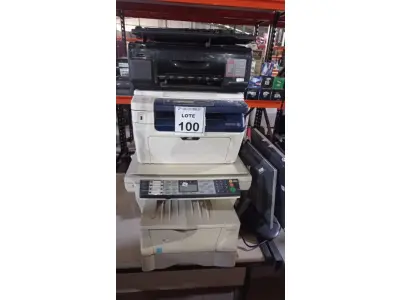 LOTE 100 - 04 IMPRESSORAS DE MARCAS E MODELOS DIVERSOS E 05 MONITORES DE MARCAS E MODELOS DIVERSOS. (NO ESTADO) ATENÇÃO! FAZER A VISITAÇÃO ANTES DE ARREMATAR, NÃO SABEMOS SE FUNCIONA, LEILÃO NÃO TEM GARANTIA E NEM DEVOLUÇÃO, SUJEITO A POSSÍVEIS AVARIAS VISÍVEIS/OCULTAS E/OU AUSÊNCIA DE COMPONENTES.