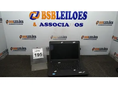 LOTE 195 - 01 NOTEBOOK MARCA LENOVO THINKPAD. (NO ESTADO) ATENÇÃO! FAZER A VISITAÇÃO ANTES DE ARREMATAR, NÃO SABEMOS SE FUNCIONA, LEILÃO NÃO TEM GARANTIA E NEM DEVOLUÇÃO, SUJEITO A POSSÍVEIS AVARIAS VISÍVEIS/OCULTAS E/OU AUSÊNCIA DE COMPONENTES.