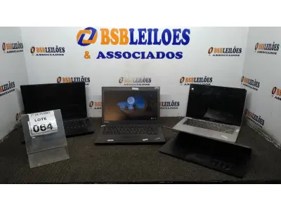 LOTE 064 - 04 NOTEBOOKS DE MARCAS E MODELOS DIVERSOS. (NO ESTADO) ATENÇÃO! FAZER A VISITAÇÃO ANTES DE ARREMATAR, NÃO SABEMOS SE FUNCIONA, LEILÃO NÃO TEM GARANTIA E NEM DEVOLUÇÃO, SUJEITO A POSSÍVEIS AVARIAS VISÍVEIS/OCULTAS E/OU AUSÊNCIA DE COMPONENTES.