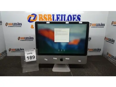 LOTE 189 - 01 IMAC APPLE. (NO ESTADO) ATENÇÃO! FAZER A VISITAÇÃO ANTES DE ARREMATAR, NÃO SABEMOS SE FUNCIONA, LEILÃO NÃO TEM GARANTIA E NEM DEVOLUÇÃO, SUJEITO A POSSÍVEIS AVARIAS VISÍVEIS/OCULTAS E/OU AUSÊNCIA DE COMPONENTES.