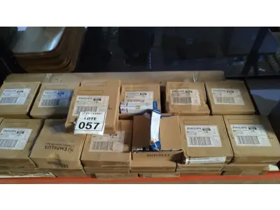 LOTE 057 - 01 LOTE COM GRANDE QUANTIDADE DE LÂMPADAS FLUORESCENTES DE MARCAS E MODELOS DIVERSOS. (NO ESTADO) ATENÇÃO! FAZER A VISITAÇÃO ANTES DE ARREMATAR, NÃO SABEMOS SE FUNCIONA, LEILÃO NÃO TEM GARANTIA E NEM DEVOLUÇÃO, SUJEITO A POSSÍVEIS AVARIAS VISÍVEIS/OCULTAS E/OU AUSÊNCIA DE COMPONENTES.