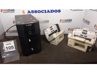 LOTE 105 - 02 SCANNERS MODELO I1150 MARCA KODAK E 01 NOBREAK. (NO ESTADO) ATENÇÃO! FAZER A VISITAÇÃO ANTES DE ARREMATAR, NÃO SABEMOS SE FUNCIONA, LEILÃO NÃO TEM GARANTIA E NEM DEVOLUÇÃO, SUJEITO A POSSÍVEIS AVARIAS VISÍVEIS/OCULTAS E/OU AUSÊNCIA DE COMPONENTES.