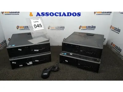 LOTE 045 - 04 CPUS MARCA HP. (NO ESTADO) ATENÇÃO! FAZER A VISITAÇÃO ANTES DE ARREMATAR, NÃO SABEMOS SE FUNCIONA, LEILÃO NÃO TEM GARANTIA E NEM DEVOLUÇÃO, SUJEITO A POSSÍVEIS AVARIAS VISÍVEIS/OCULTAS E/OU AUSÊNCIA DE COMPONENTES.