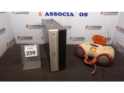 LOTE 259 - 01 NOBREAK E 01 MINI SYSTEM MARCA TOSHIBA. (NO ESTADO) ATENÇÃO! FAZER A VISITAÇÃO ANTES DE ARREMATAR, NÃO SABEMOS SE FUNCIONA, LEILÃO NÃO TEM GARANTIA E NEM DEVOLUÇÃO, SUJEITO A POSSÍVEIS AVARIAS VISÍVEIS/OCULTAS E/OU AUSÊNCIA DE COMPONENTES.