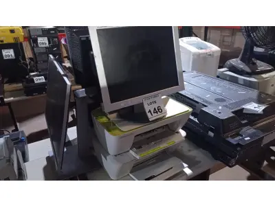 LOTE 146 - 04 IMPRESSORAS E 05 MONITORES DE MARCAS MODELOS DIVERSOS. (NO ESTADO) ATENÇÃO! FAZER A VISITAÇÃO ANTES DE ARREMATAR, NÃO SABEMOS SE FUNCIONA, LEILÃO NÃO TEM GARANTIA E NEM DEVOLUÇÃO, SUJEITO A POSSÍVEIS AVARIAS VISÍVEIS/OCULTAS E/OU AUSÊNCIA DE COMPONENTES.