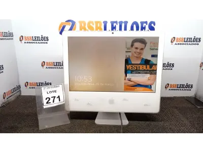 LOTE 271 - 01 IMAC APPLE. (NO ESTADO) ATENÇÃO! FAZER A VISITAÇÃO ANTES DE ARREMATAR, NÃO SABEMOS SE FUNCIONA, LEILÃO NÃO TEM GARANTIA E NEM DEVOLUÇÃO, SUJEITO A POSSÍVEIS AVARIAS VISÍVEIS/OCULTAS E/OU AUSÊNCIA DE COMPONENTES.
