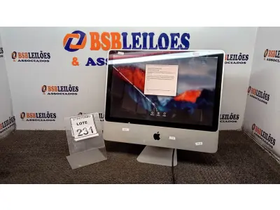 LOTE 231 - 01 IMAC APPLE. (NO ESTADO) ATENÇÃO! FAZER A VISITAÇÃO ANTES DE ARREMATAR, NÃO SABEMOS SE FUNCIONA, LEILÃO NÃO TEM GARANTIA E NEM DEVOLUÇÃO, SUJEITO A POSSÍVEIS AVARIAS VISÍVEIS/OCULTAS E/OU AUSÊNCIA DE COMPONENTES.