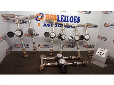 LOTE 157 - 08 HIDRÔMETROS. (NO ESTADO) ATENÇÃO! FAZER A VISITAÇÃO ANTES DE ARREMATAR, NÃO SABEMOS SE FUNCIONA, LEILÃO NÃO TEM GARANTIA E NEM DEVOLUÇÃO, SUJEITO A POSSÍVEIS AVARIAS VISÍVEIS/OCULTAS E/OU AUSÊNCIA DE COMPONENTES.