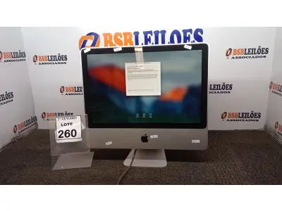 LOTE 260 - 01 IMAC APPLE. (NO ESTADO) ATENÇÃO! FAZER A VISITAÇÃO ANTES DE ARREMATAR, NÃO SABEMOS SE FUNCIONA, LEILÃO NÃO TEM GARANTIA E NEM DEVOLUÇÃO, SUJEITO A POSSÍVEIS AVARIAS VISÍVEIS/OCULTAS E/OU AUSÊNCIA DE COMPONENTES.